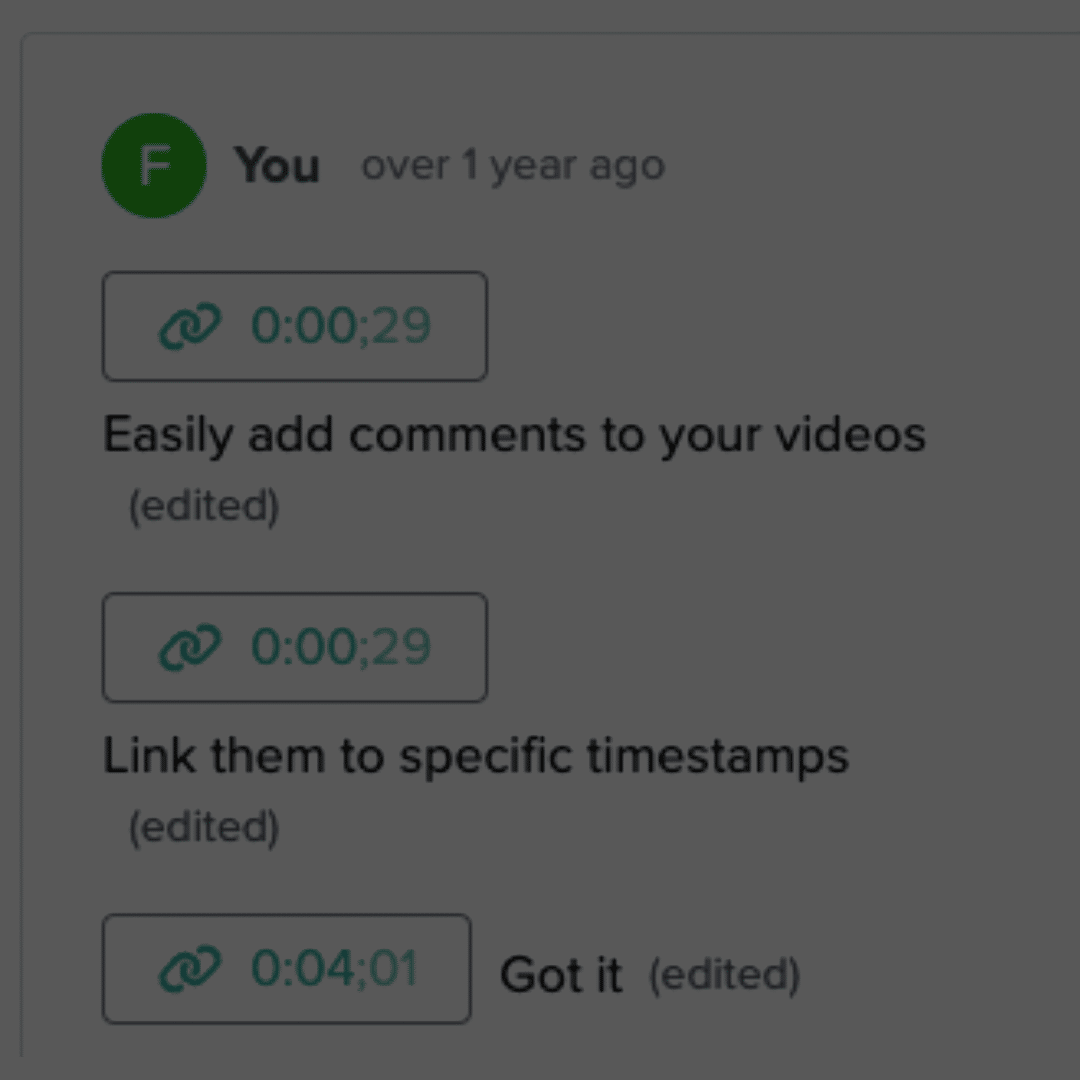 Timestamped Comments