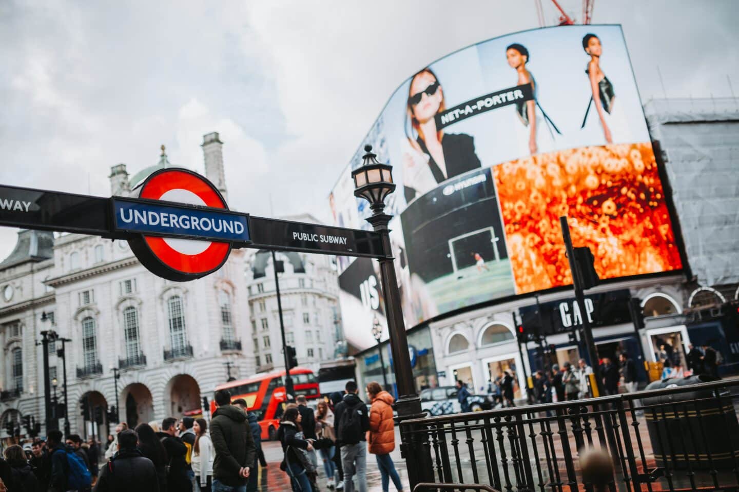 Piccadilly circus London billboard and underground sign Video Production Agency UK | Wooshii